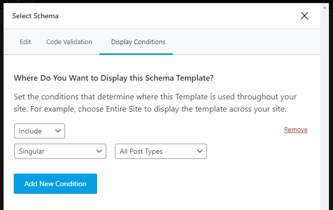 Default Condition In Display Conditions