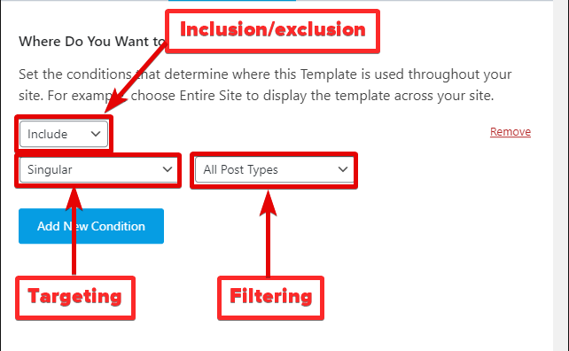 Explaining Condition Options