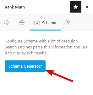 Open The Schema Generator In Rank Math