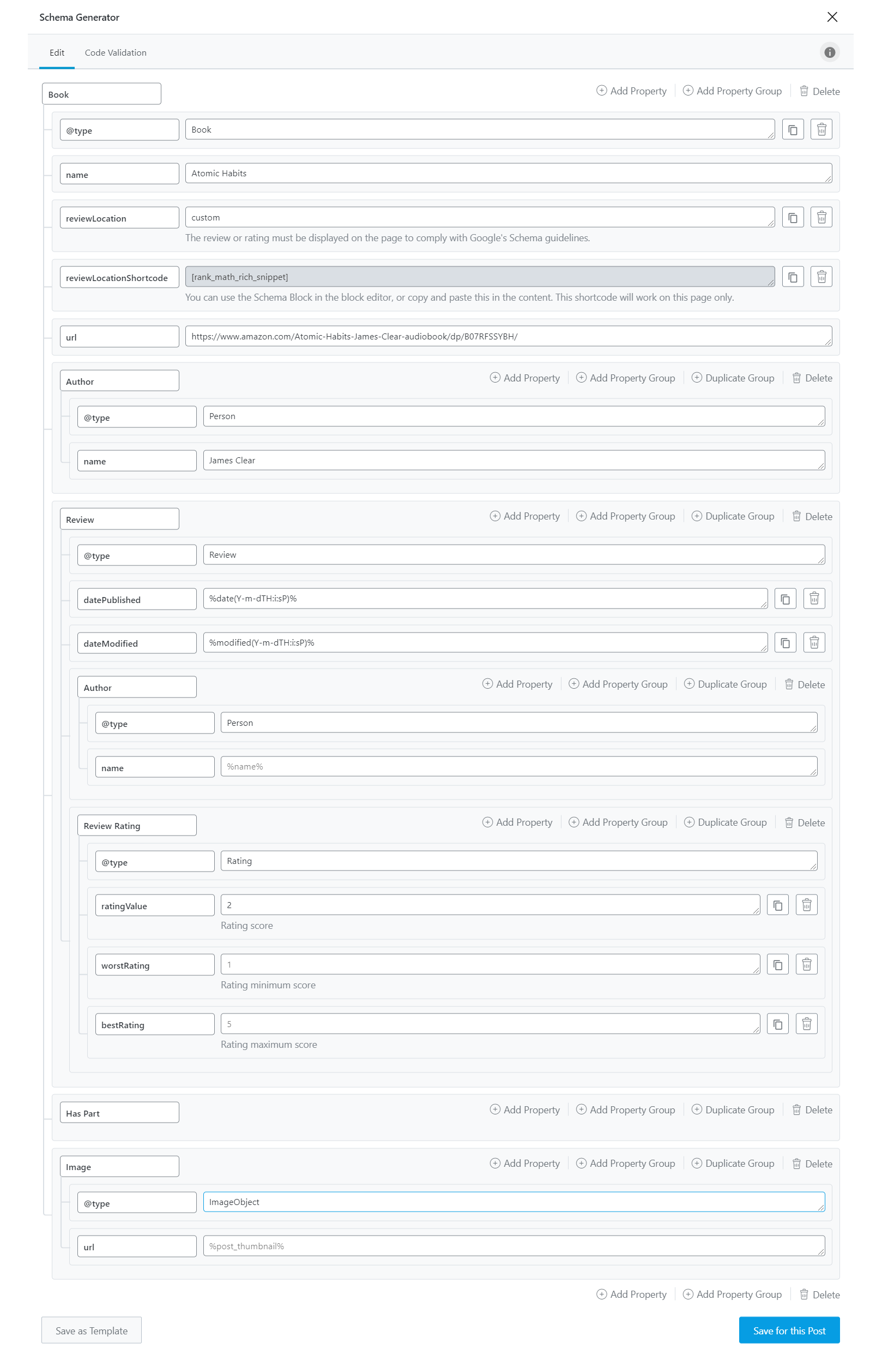 Opening Book Schema In Advanced Editor