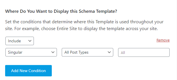 Singular Posts Conditions Display Example