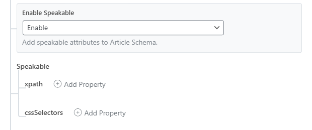 Speakable Option In Article Schema