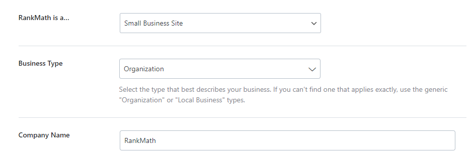 Business Options Appear On The Page