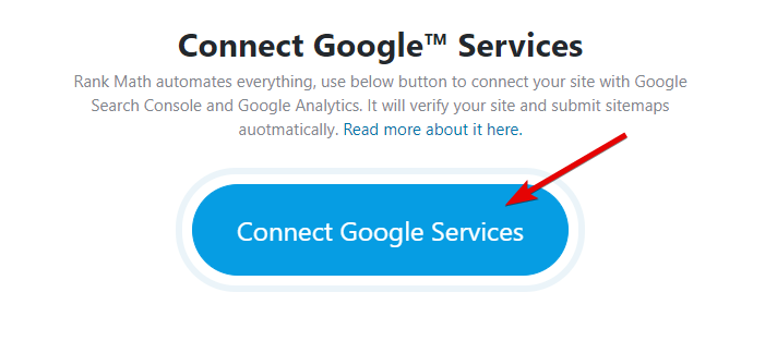 Click The Button To Connect Google Services