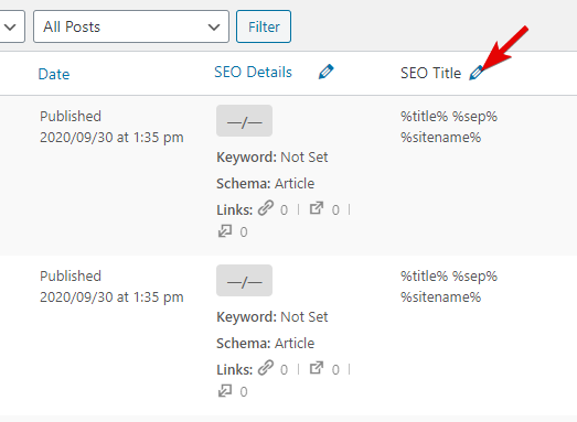 Click The Pencil Icon For The SEO Title Field