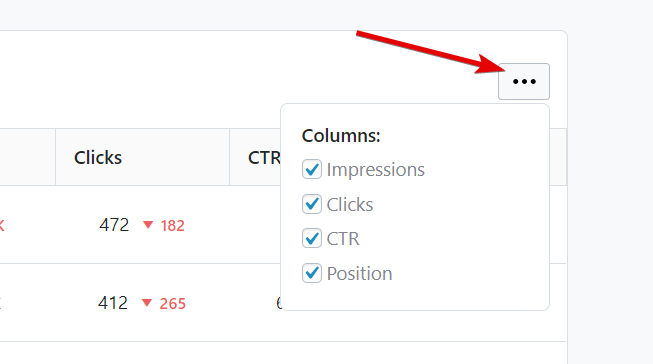 Displaying Specific Columns In Keyword Report