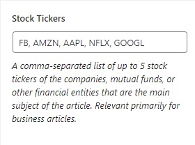 Example Of Stock Ticker Configuration