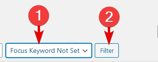 Filter Posts That Don'T Have Focus Keywords Set