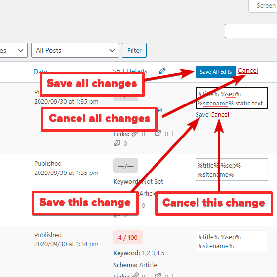 How To Save Changes To The SEO Field Quick Action