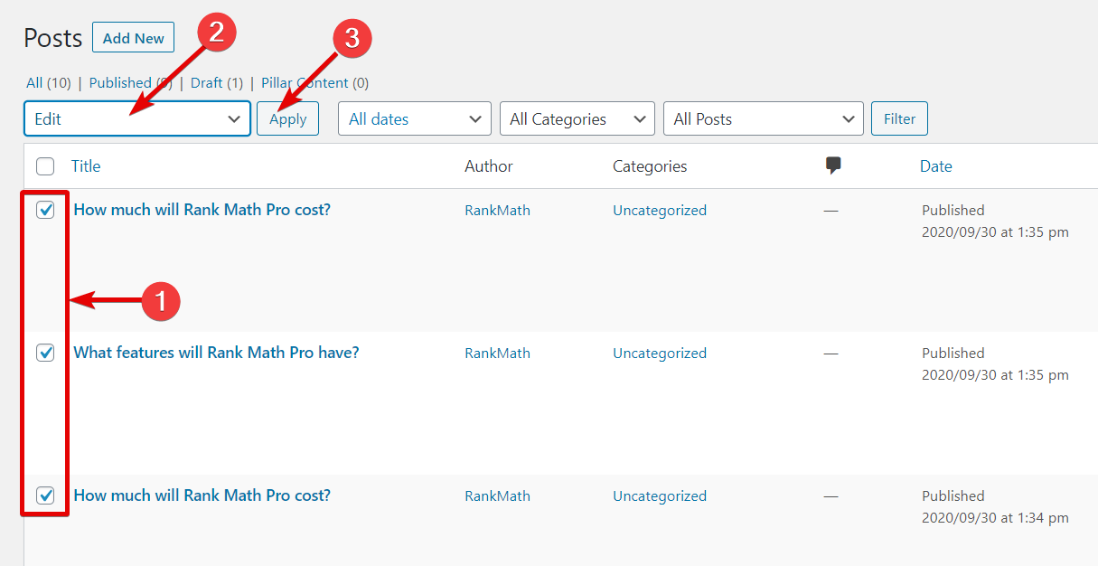 How To Use The Bulk Edit Feature In Rank Math