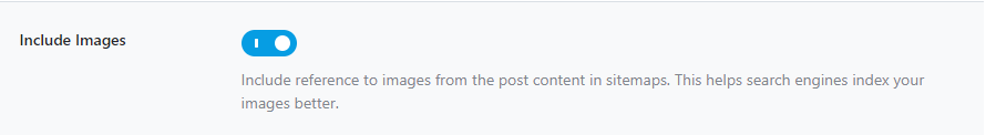 Include Images Option In Sitemap