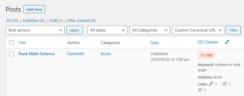 Rank Math Displays Posts With Custom Canonicals Set