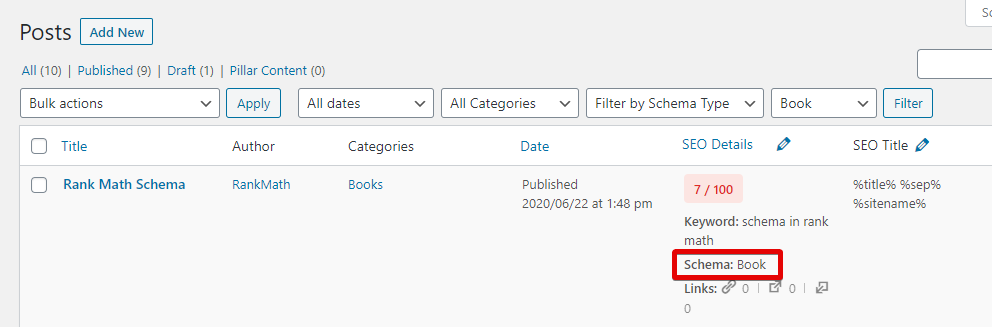 Rank Math Displays Posts With Specific Schema Type Set