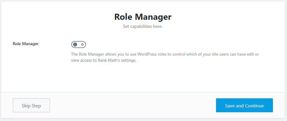 Role Manager Settings In Rank Math