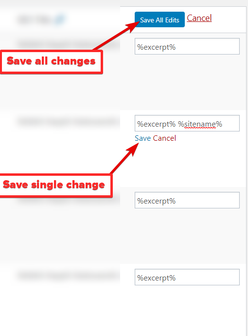 Save Or Discard Changes For SEO Description