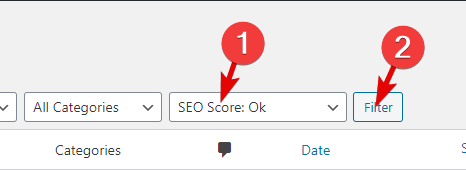 Using The SEO Score Ok Filter In Rank Math