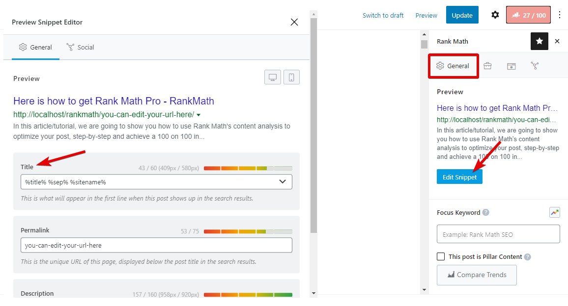 Where To Change Meta Title For Post In Rank Math