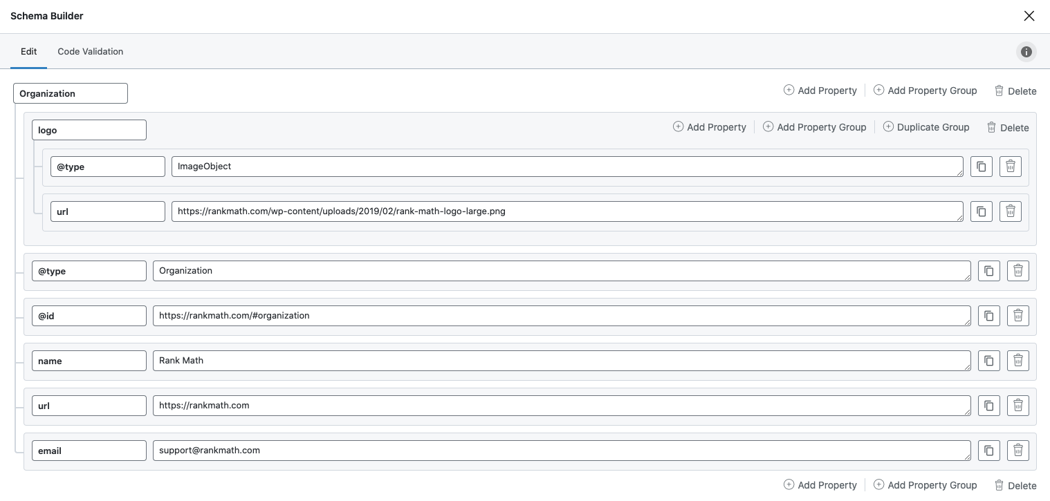 Imported Organization Schema