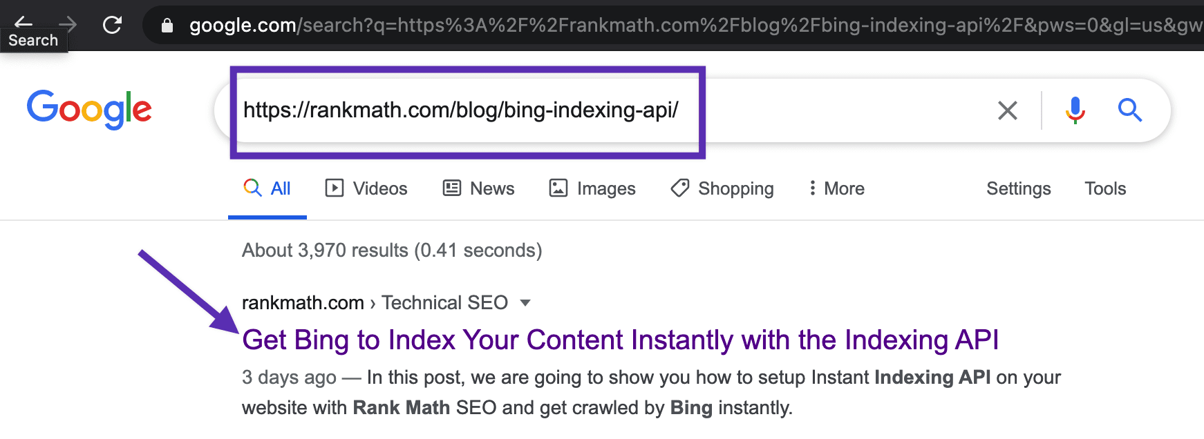 Bing Indexing API