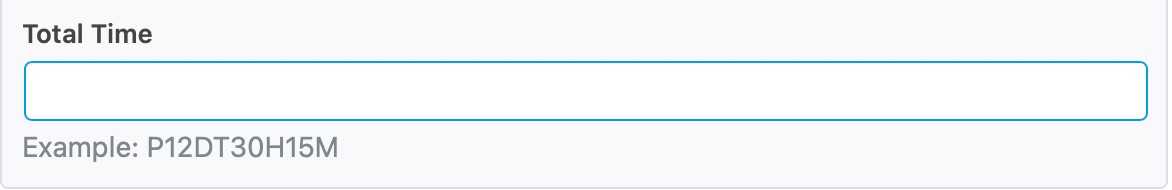 Enter total time