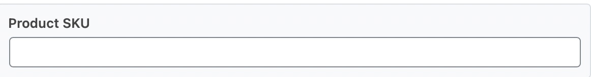 Enter the Product's SKU