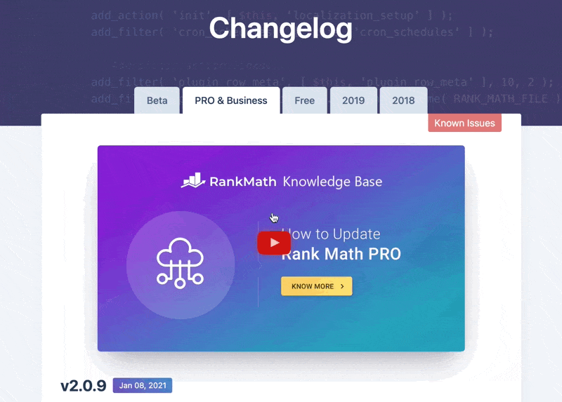 Rank Math Changelog