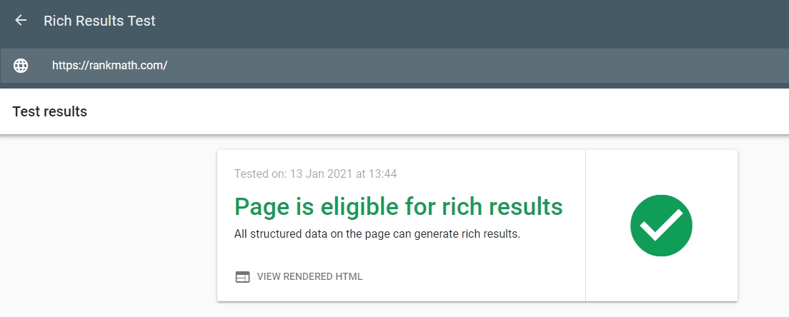 google rich snippets testing tool