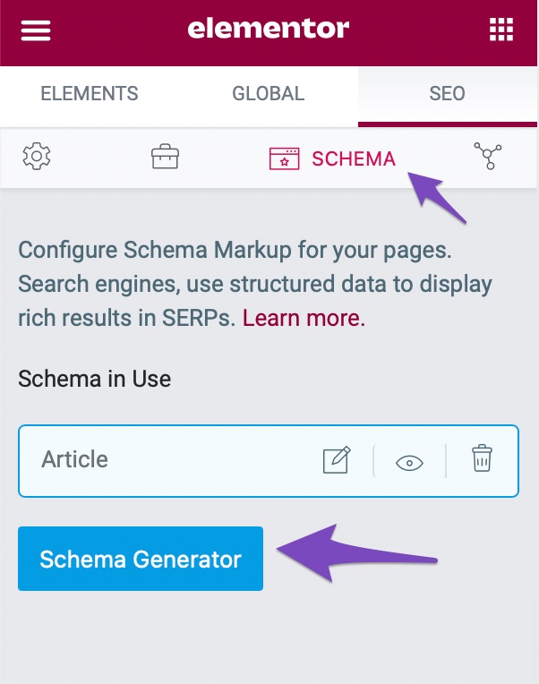 Schema Tab of Rank Math