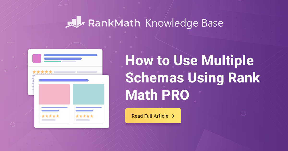 How to Use Multiple Schema Markup Types With Rank Math PRO » Rank Math