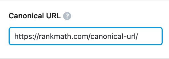 Add the canonical URL