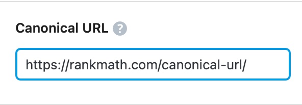 Canonical URL