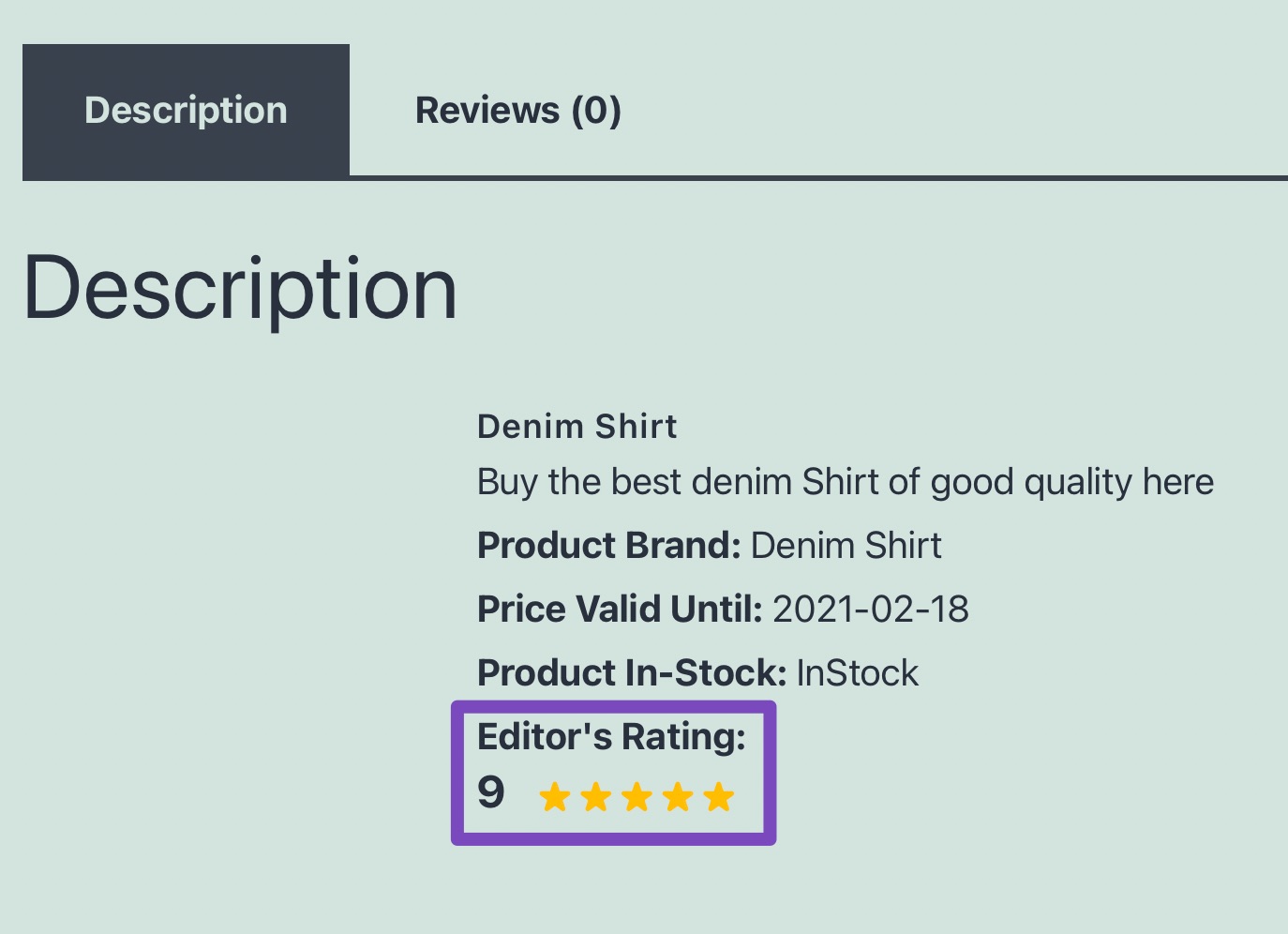 Rating in the Classic Editor