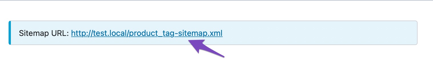 URL for product tags sitemap