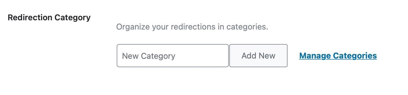 Redirection category