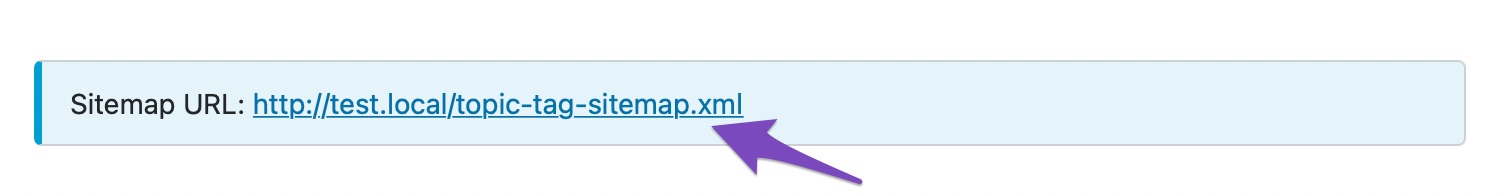 URL for topic tags sitemap