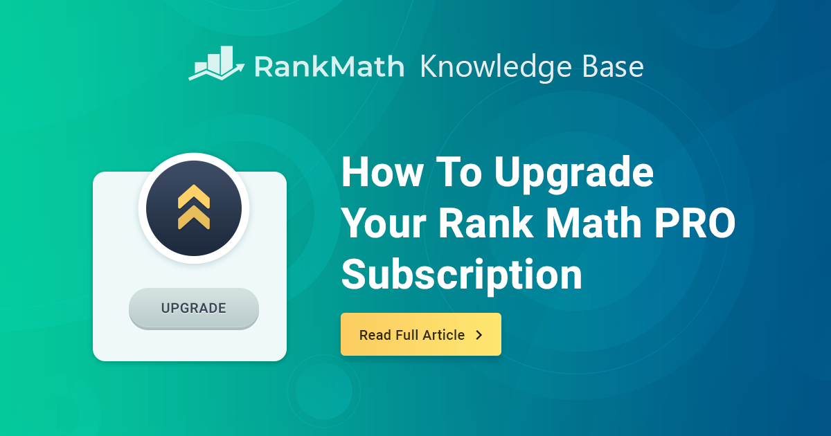 How To Upgrade Your Rank Math PRO Subscription » Rank Math