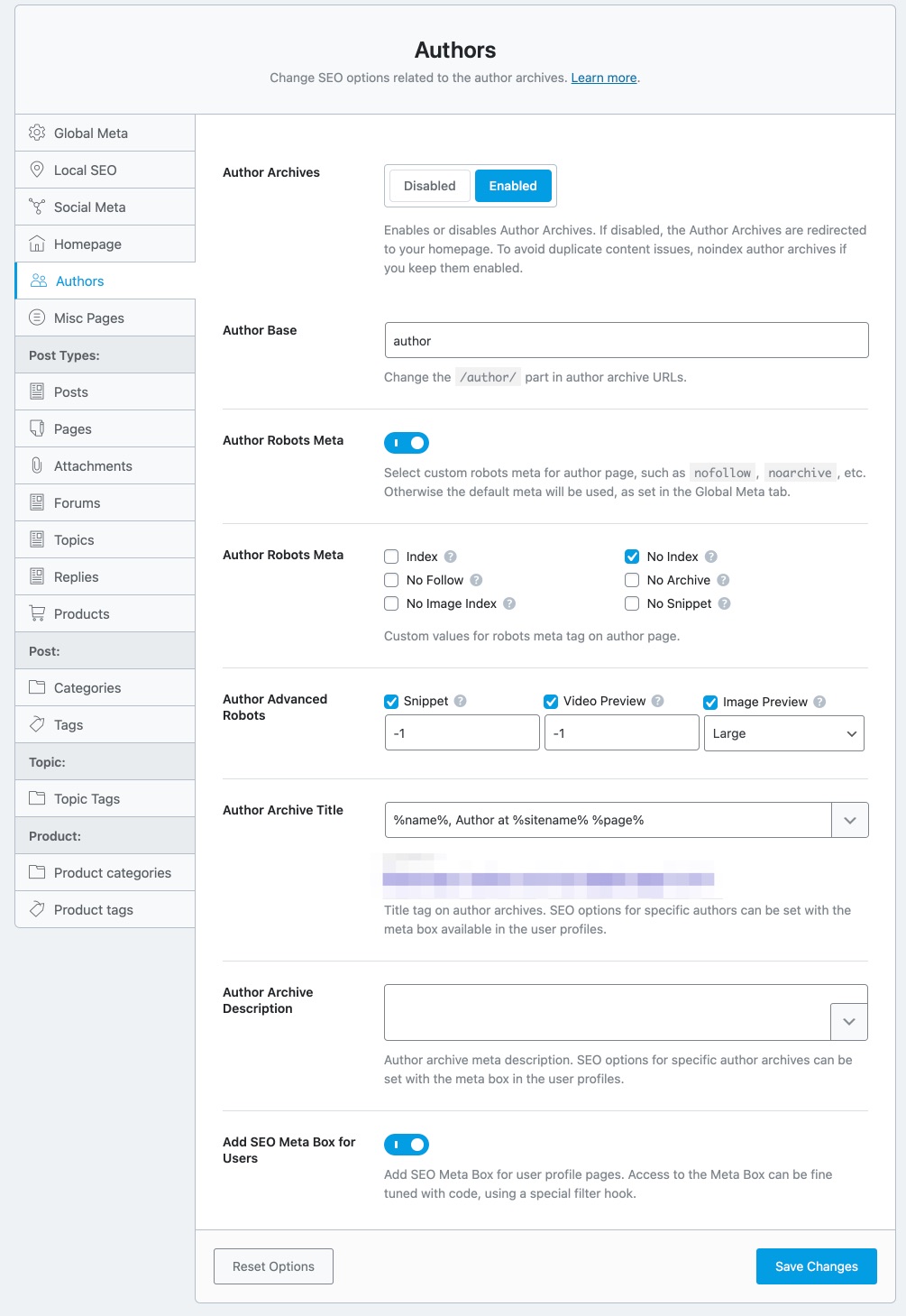 Rank Math 'Titles and Meta' Options and Settings