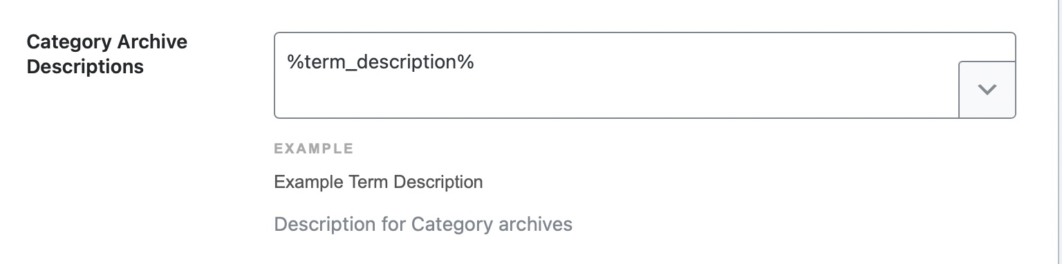 Product category archive description template format