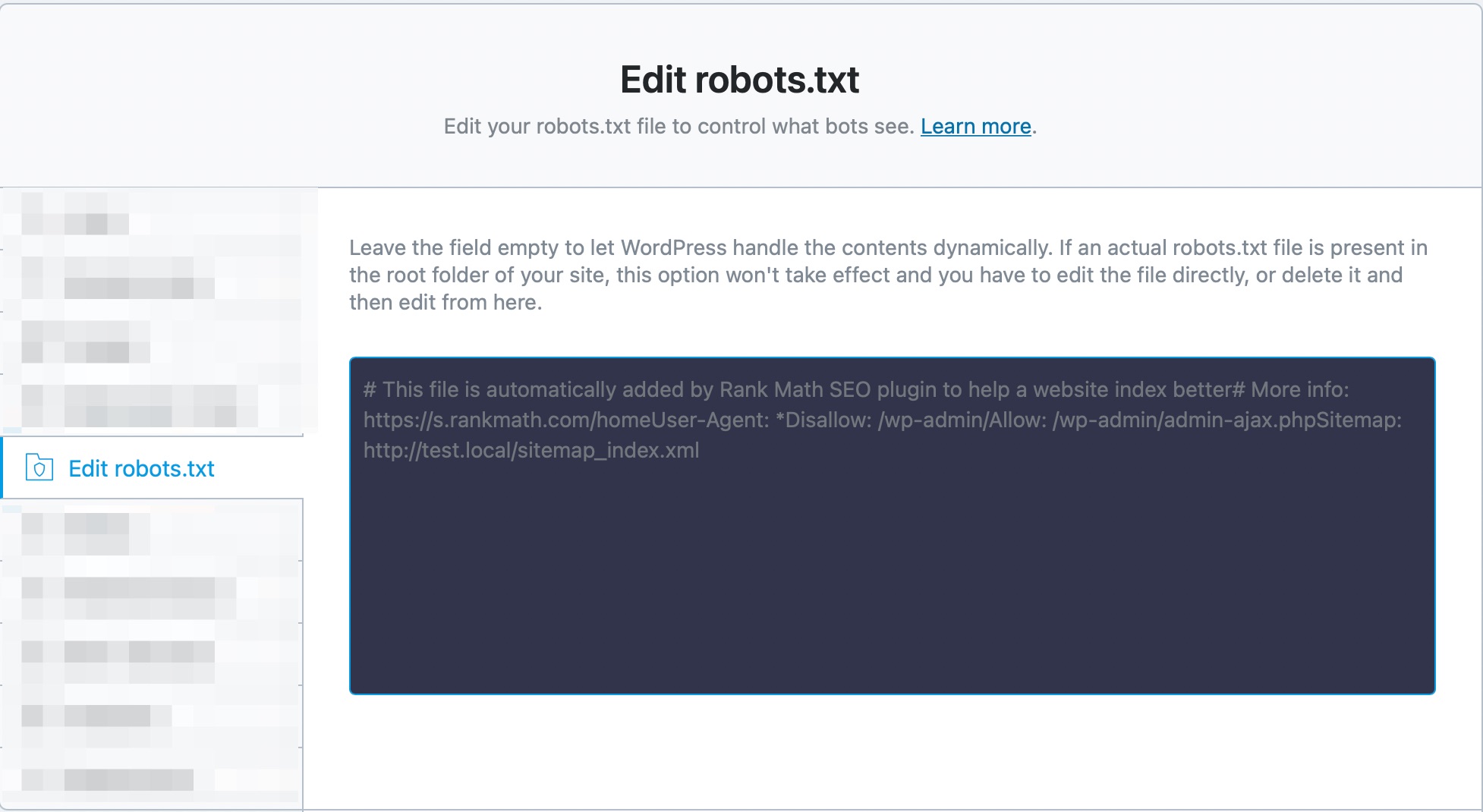 edit robots txt file