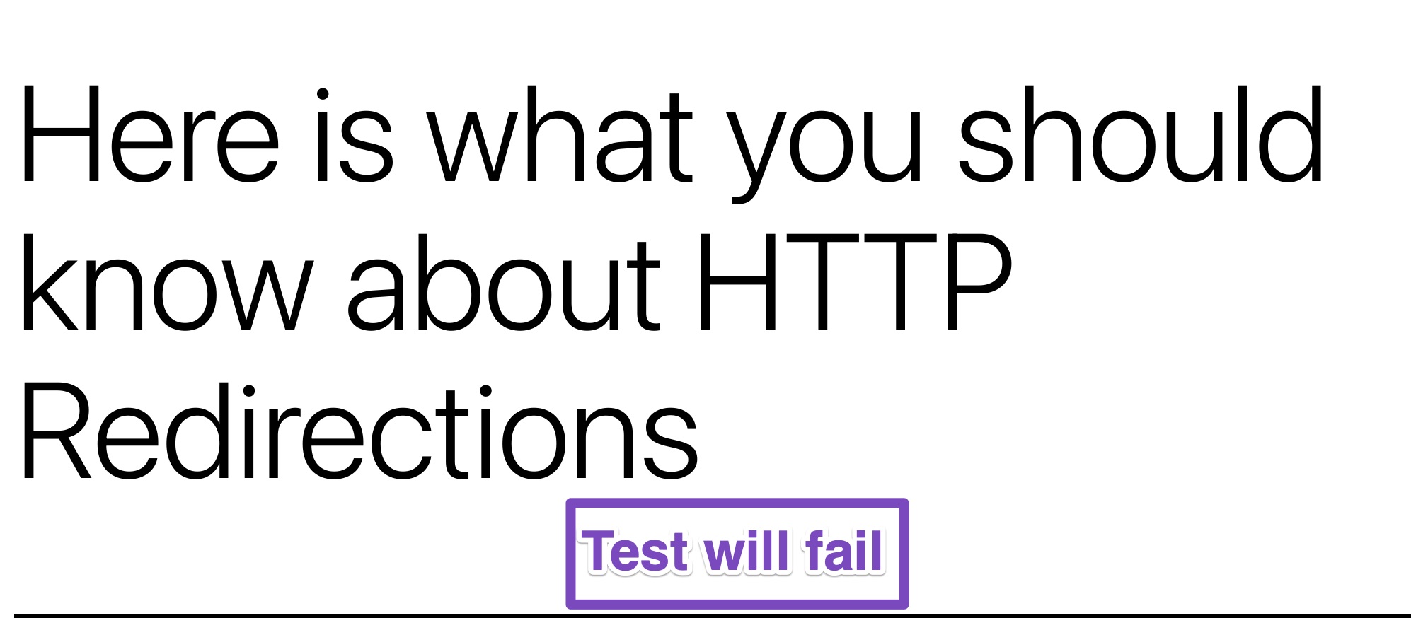 example of a failed test for a focus keyword