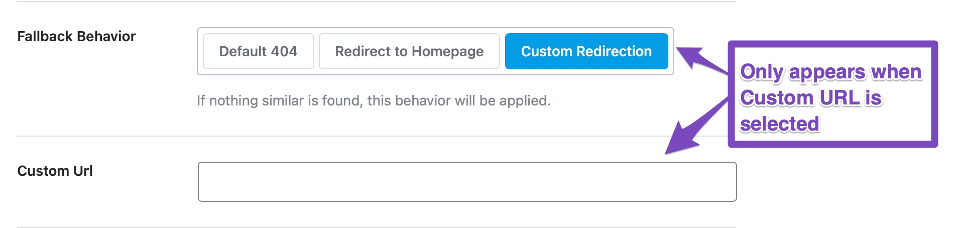 custom redirection options