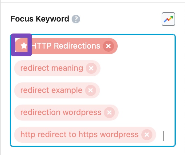 Denotion Of Primary Focus Keyword In Rank Math