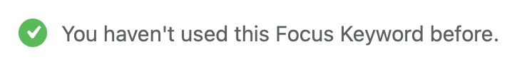 focus keyword unique test