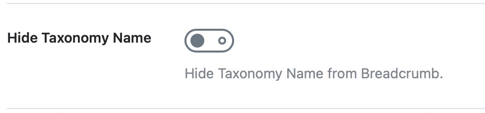 Breadcrumbs - Hide Taxonomy Name