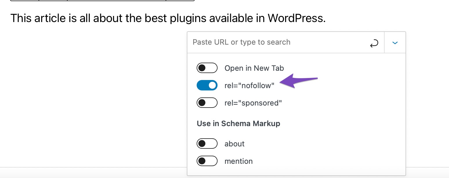 Add nofollow tag