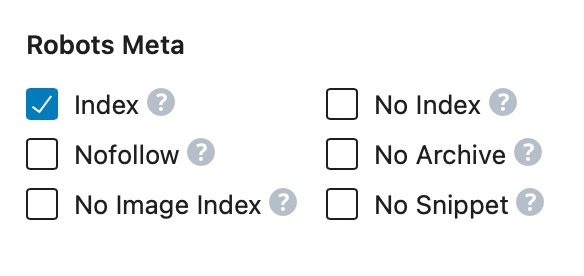 All General Robot Meta Options In Rank Math