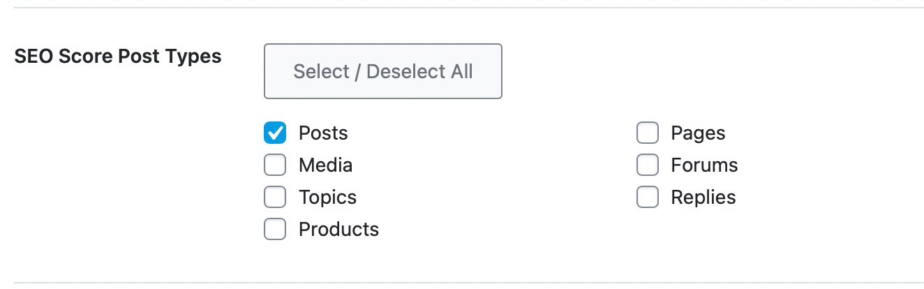 seo score post types