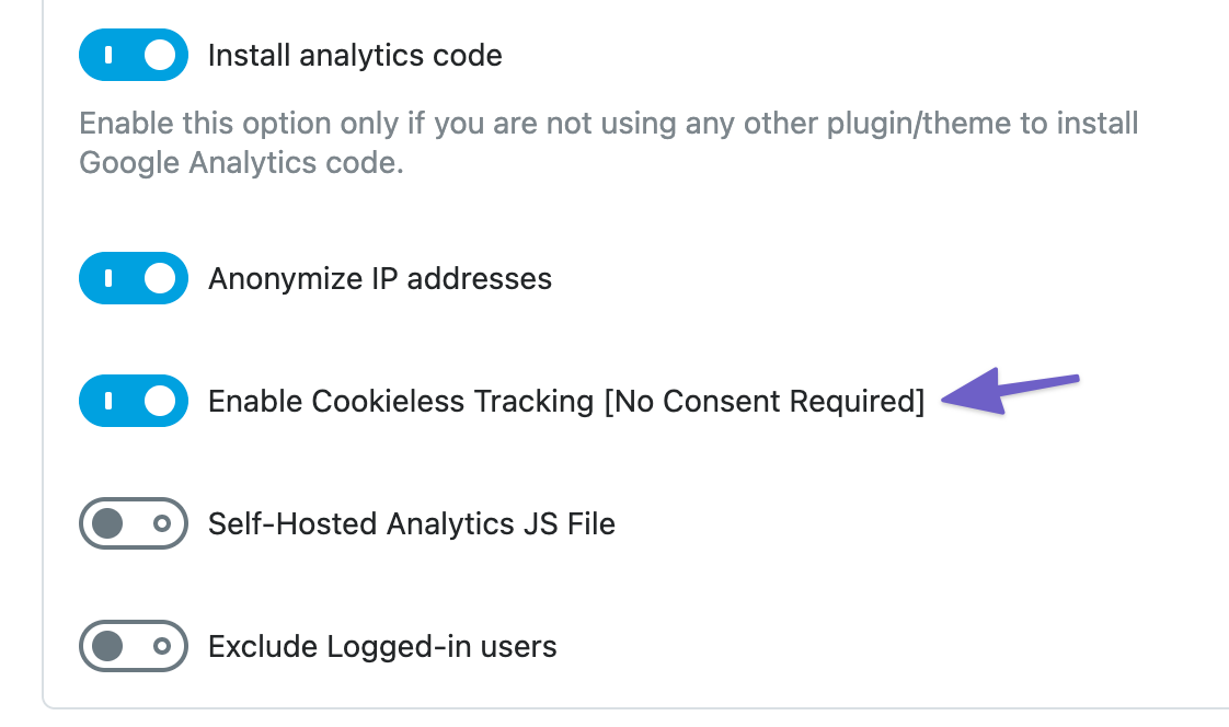 Enable Cookieless Tracking