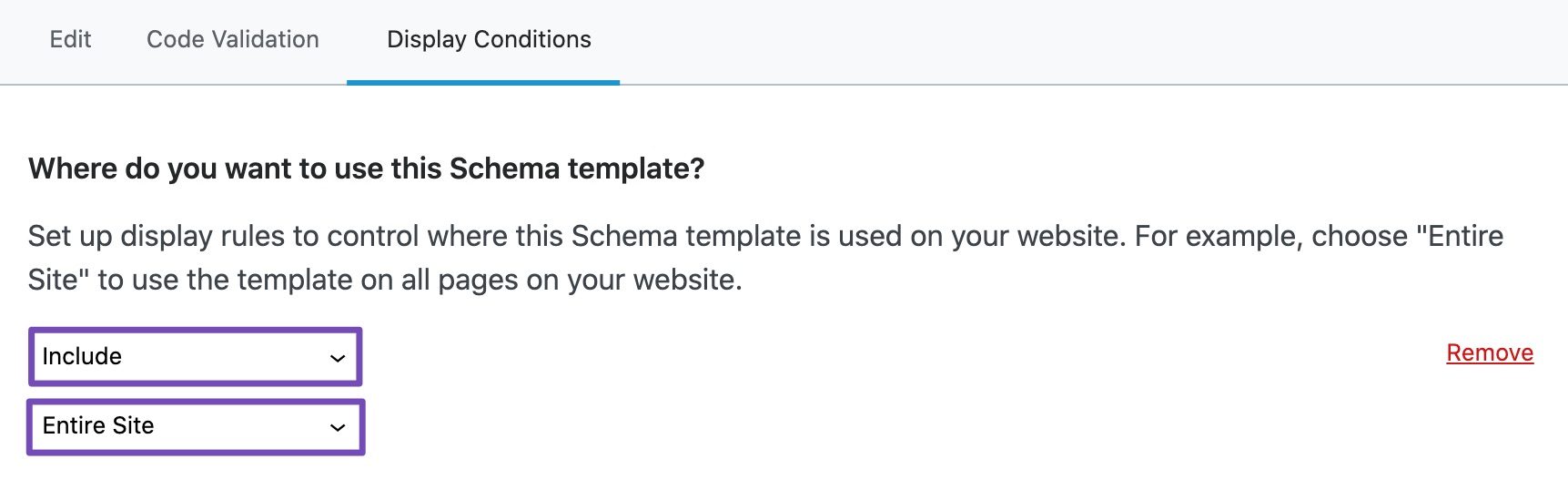 Add Schema Template to the entire site