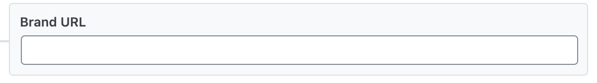 Enter Brand URL